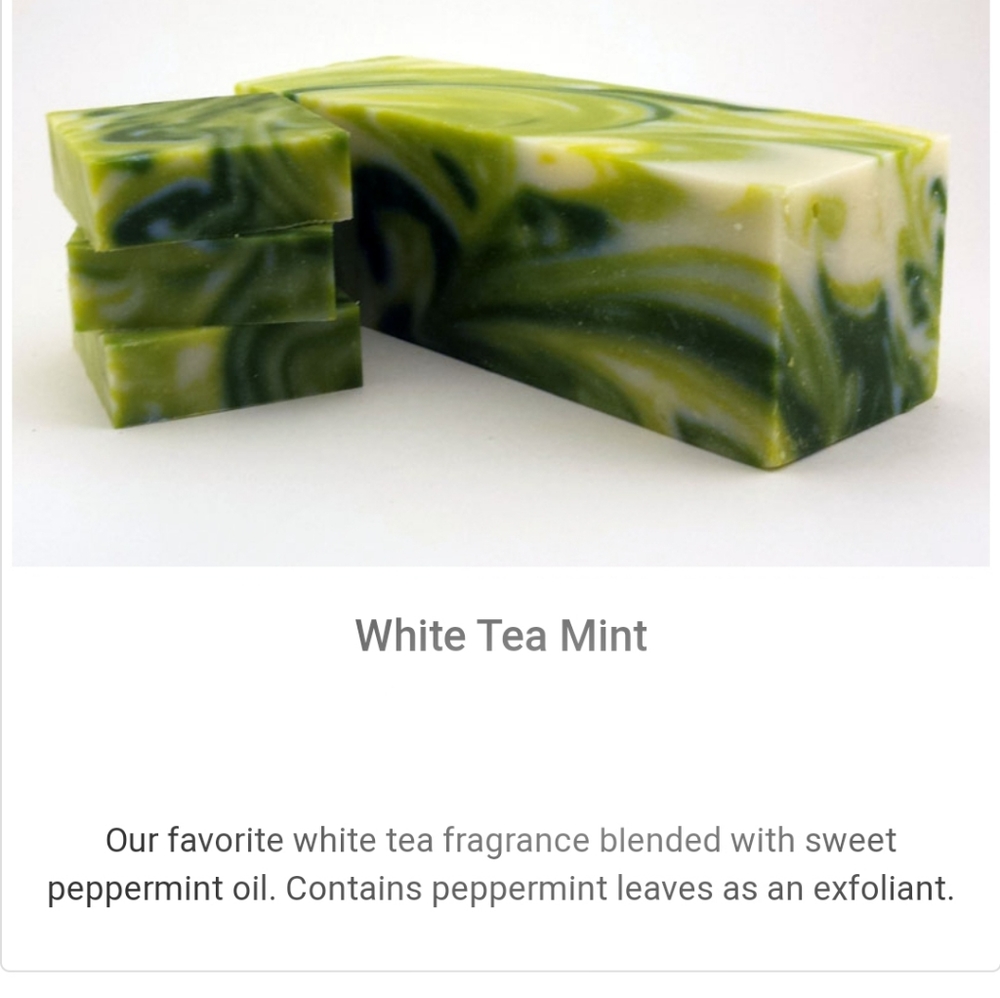 Homemade White Tea Mint Soap